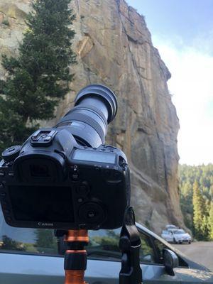 Rented this 150-600 lens from these guys!!! That rock climber up there fills the frame!