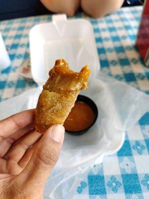 Barbeque egg roll