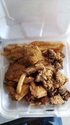 Chicken Wings, Gizzards,  Catfish and fries!!!! Amazing