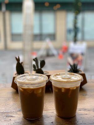 Oat milk iced lattes