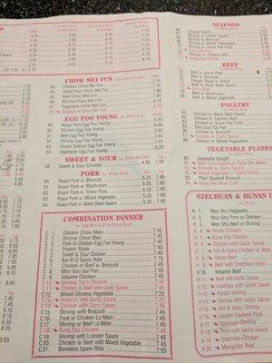 Menu section.