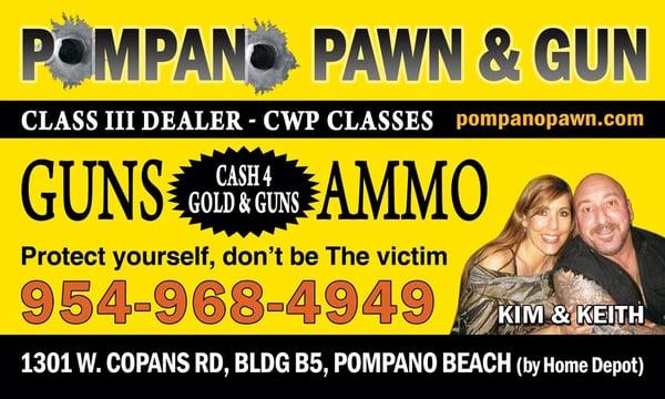 Pompano Pawn has been serving South Florida 25years great prices tons of ammo friendly and knowledgeable cash loans guns gold