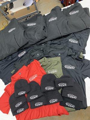 Collision center embroidered company gear