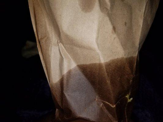 The Bag where I disposed of said paper towels.. there was nothing but oil...period!!