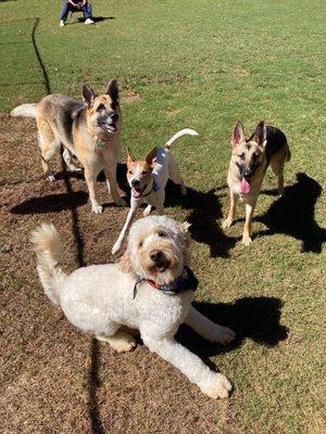 Sailor with her group during playtime.