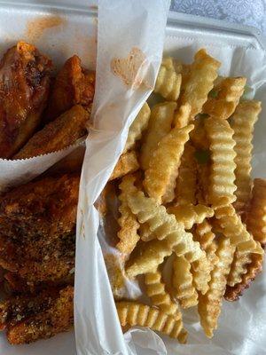 10 Piece Combo Meal sweet heat/hot w lemon pepper sprinkles