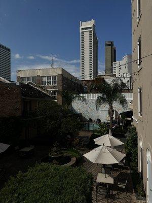 View from the courtyard area