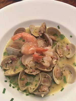 Clams and shrimp