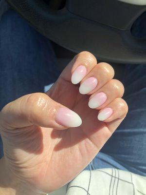 Pink and white dip