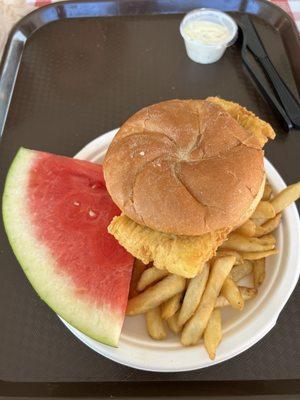 Fried Haddock sandwich