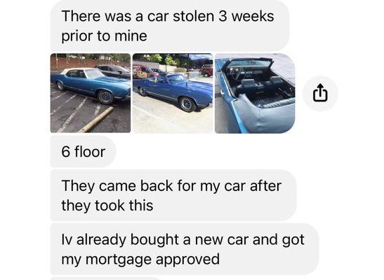 One of the cars stolen