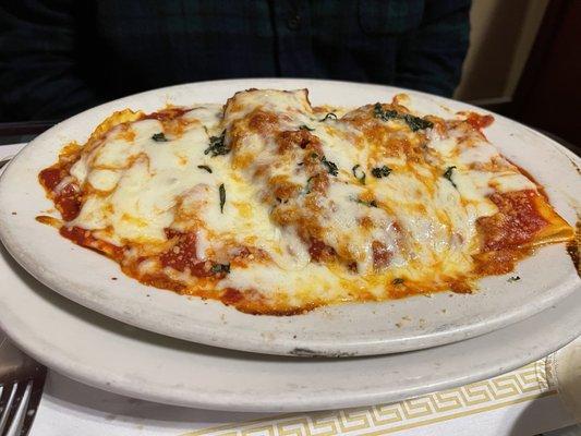 Trio-Ravioli, Chicken Parm, Manicotti.