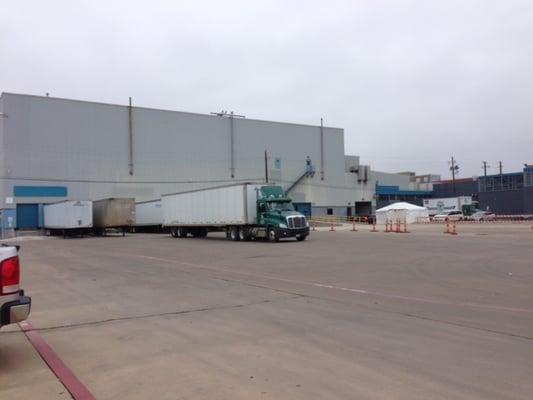 Trucks bringing materials to our plant near Fair Park in Dallas, Texas