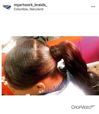 Slick back ponytail #ponytail #humanhair #weaveponytail #weave #ponytail