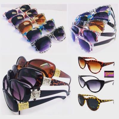 Just a small sampling of the Many Various New Sunglasses we carry from Vintage style to Modern