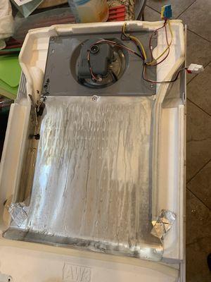 Evaporator fan cover assembly on a Samsung refrigerator