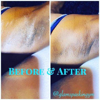 We Wax @ the Glam Spa | Skin Gym! *Pictured is our Under Arm Wax