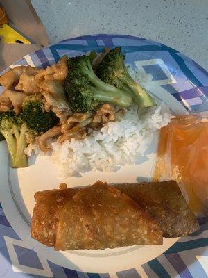 Chicken and Chicken W. Broccoli Egg Roll