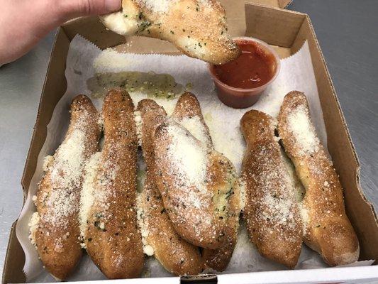 Delicious breadsticks!