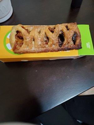 My apple pie was incredible burnt I used to love McDonald's pies and this one looks like a sad tree who just had an A-bomb dropped on it.