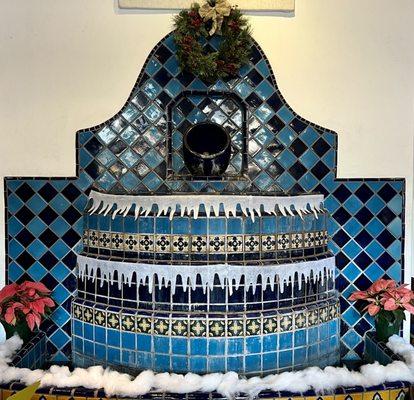 Beautiful indoor tile fountain