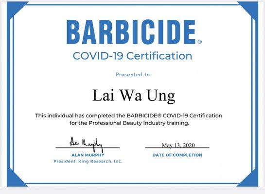 COVID-19 certification