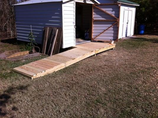 Wood Walkway Install