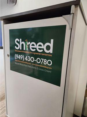 On-site photo of Shreed's shredding console