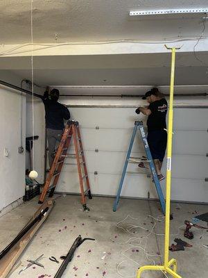 Throughly adjusting the garage door