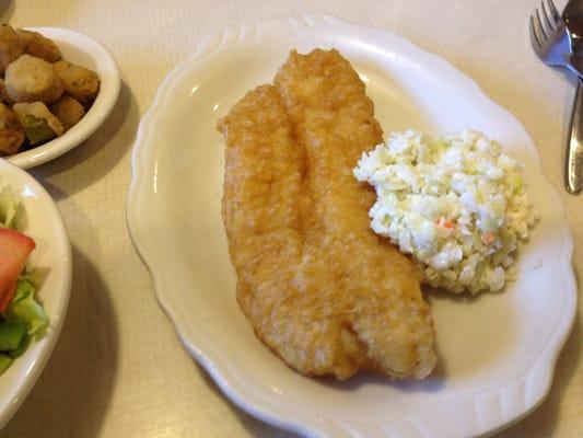 Nice piec of Whitefish & Slaw for $4.35