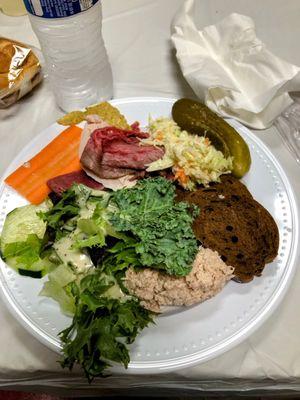 A platter of food at our event