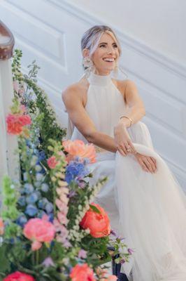 Beautiful Libby on her wedding day at French Park.