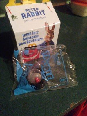 This is the toy they put in my daughter's happy meal. This is how it was when I pulled it out of her box! It had been opened and played with