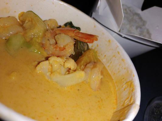 Red Curry with Shrimp  Love over the Yellow due to the spice kick this one has, but both are  GREAT