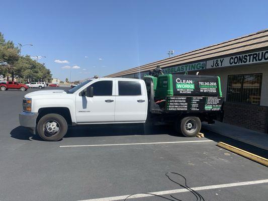 Lettering done on my truck and compressor