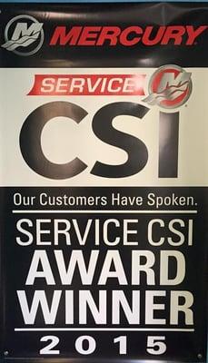 Service CSI Award Winner Mercury Marine Preferred Marine