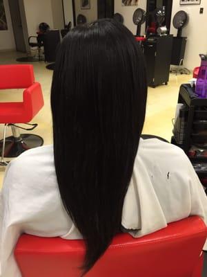 Back view - sew in.