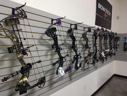 We carry Bowtech and Mathews bows.