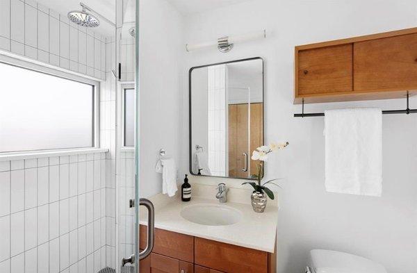 Light bathroom remodel