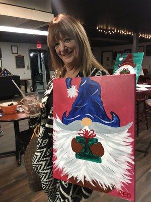 Lovely Gretchen with her painting!!