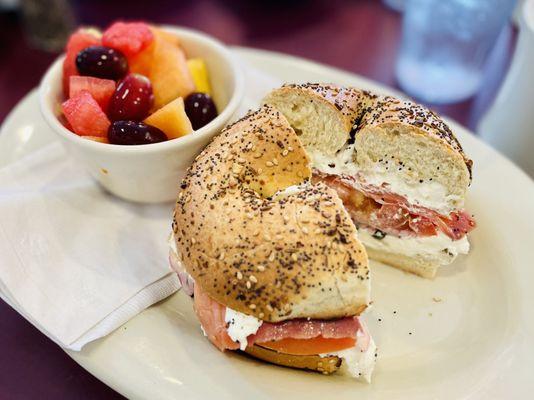 Nova Salmon Bagel Sandwich on Everything - $13.95