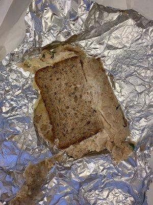 Very disappointing. Ordered half a tuna sandwich, and this is what I opened.