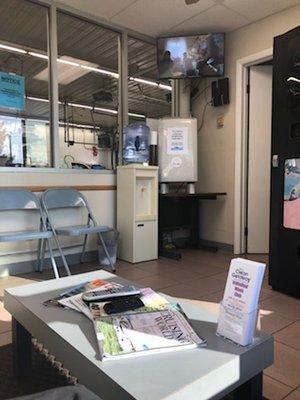 Waiting Room available while you wait for your Express Interior...$19.99 with the purchase of a car wash!