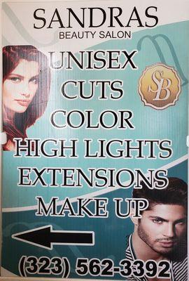 Natural human hair extensions service.