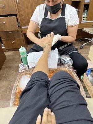 Gel pedicure