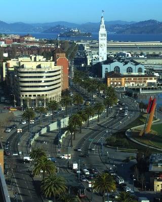 View from a moving transbay bus