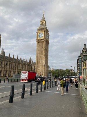 Our London hotel was one block from Big Ben.