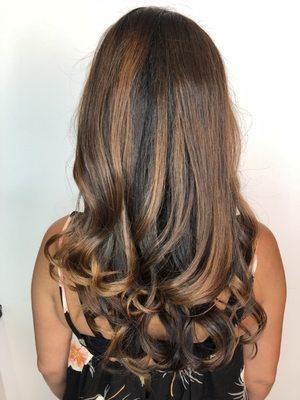 Warm Carmel Brunette Balayage by Redken Certified Colorist Chaz @chazcolorist