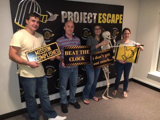 Best time at project escape!