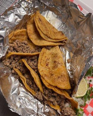 One of our recent orders - Bistec tacos It's almost as if someone just threw it all in there, compared to the previous picture.